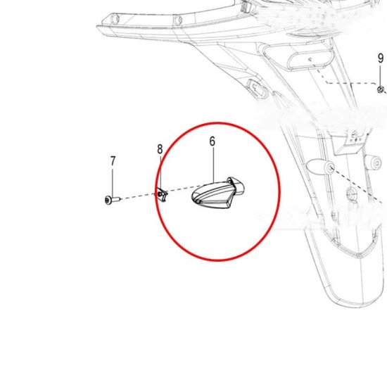 Clignotant arrière gauche d'origine Aprilia SR Motard 50/ 125cc