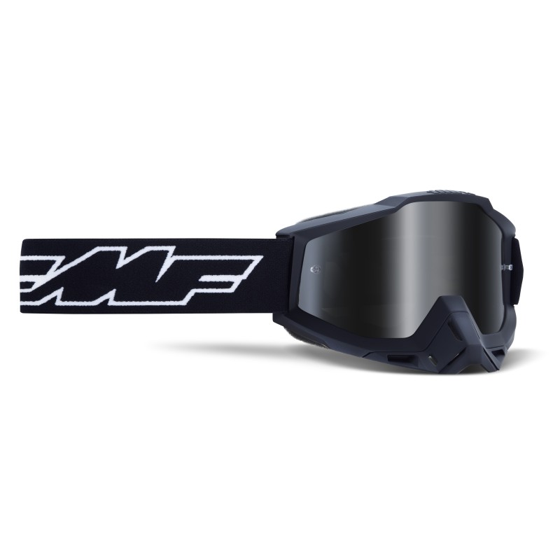 GAFAS MOTOCROSS FMF POWERBOMB ROCKET BLACK - MIRROR SILVER