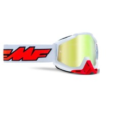 GAFAS MOTOCROSS FMF POWERBOMB ROCKET WHITE - MIRROR GOLD