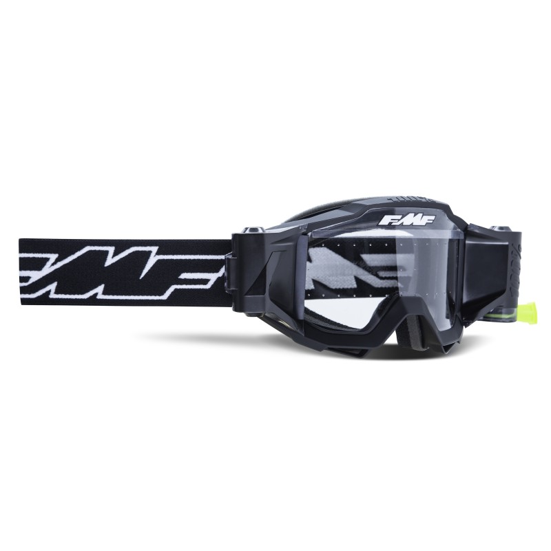 GAFAS MOTOCROSS FMF POWERBOMB FILM SYSTEM ROCKET BLACK - TRANSPARENTE