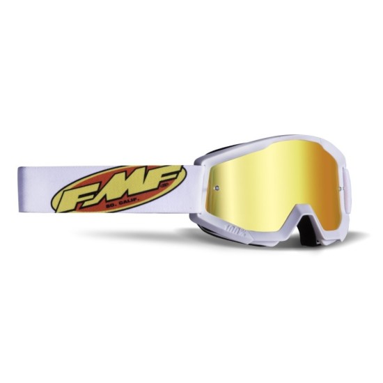 GAFAS MOTOCROSS FMF POWERCORE CORE WHITE MIRROR RED