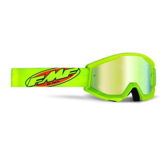 GAFAS MOTOCROSS FMF POWERCORE YOUTH JUNIOR CORE YELLOW - MIRROR GOLD