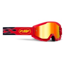 GAFAS MOTOCROSS FMF POWERCORE YOUTH JUNIOR FLAME RED - MIRROR RED