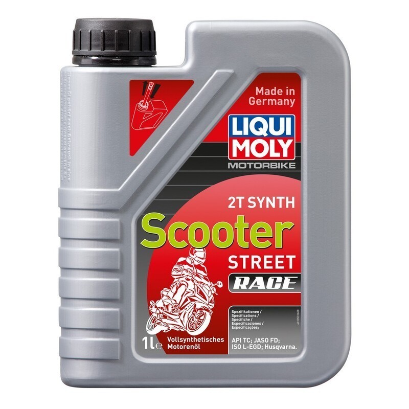 1L can of Liqui Moly 2T 100% Synthetic SCOOTER STREET RACE oil