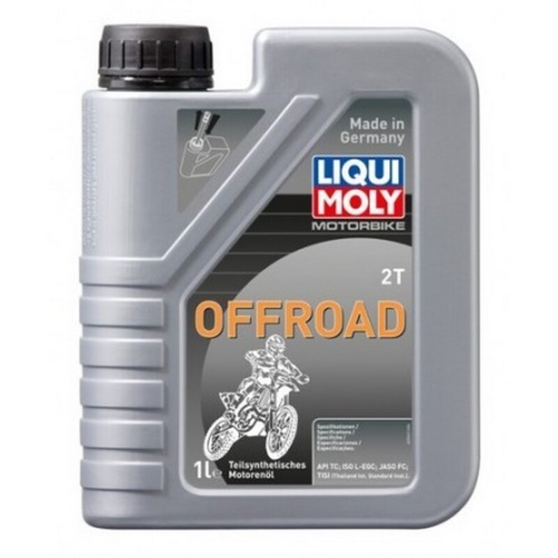 1L bottle of semi-synthetic 2T Off road oil Liqui Moly