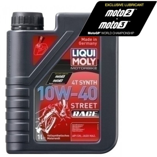 Botella 1L aceite Liqui Moly 100% sintético 10W-40 4T Street Race