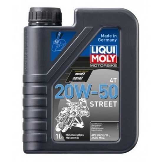 Botella 1L aceite Liqui Moly Motorbike 4T 20W-50 mineral Street 1500 Botella 1L aceite Liqui Moly Motorbike 4T 20W-50 mineral Street 1500