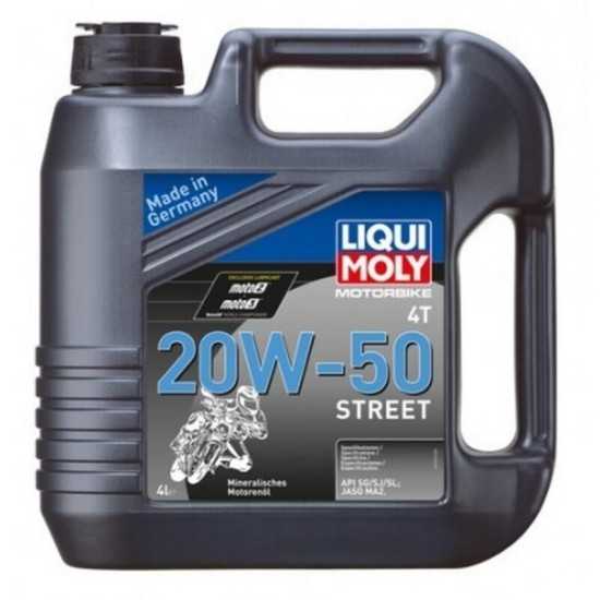 Garrafa 4L aceite Liqui Moly Motorbike 4T 20W-50 mineral Street 1696 Garrafa 4L aceite Liqui Moly Motorbike 4T 20W-50 mineral Street 1696