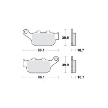 Plaquettes de frein frittées arrière Kawasaki Z900 TRW