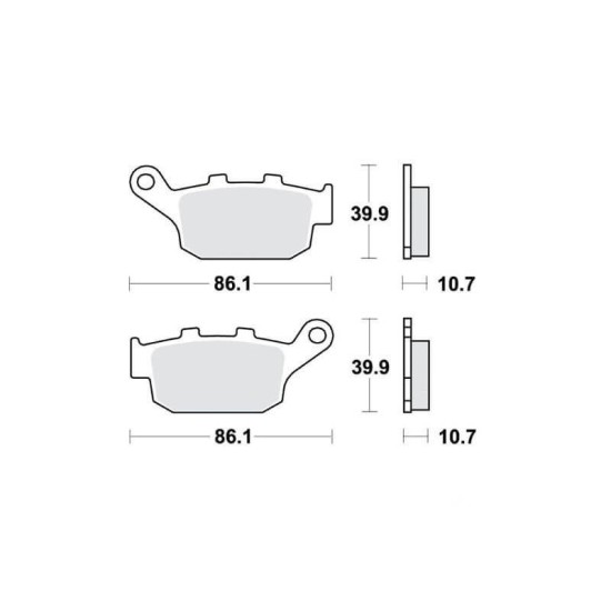 Plaquettes de frein frittées arrière Kawasaki Z900 TRW