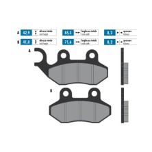 Rear brake pads Peugeot Tweet 125/150 Polini