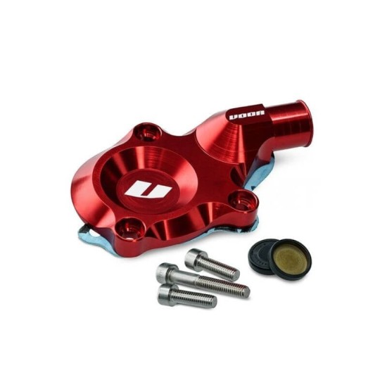 Kit Tapa Bomba De Agua CNC Minarelli AM6, Rojo / Negro Voca