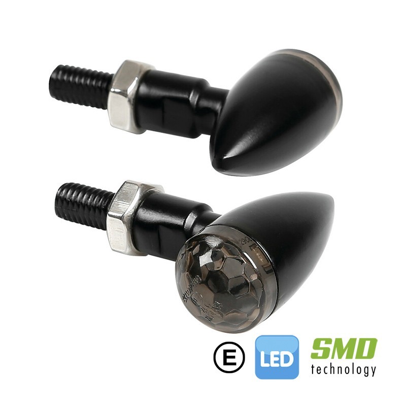 INTERMITENTES DE LED DROP NEGRO 12V