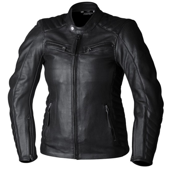 Chaqueta de cuero RST Roadster Air CE femme - Negro