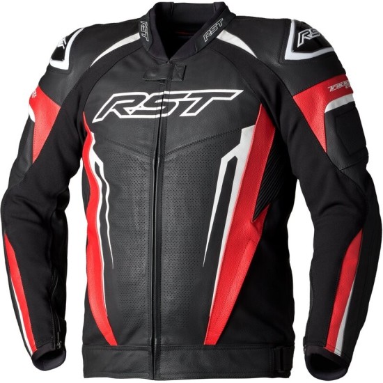 Chaqueta de cuero RST TracTech Evo 5 CE hombre - Rojo / Negro / Blanco