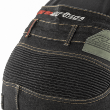 Reinforced Textile Pants with Aramid Rst Tech Pro Ce Men (Short Leg) - Black Denim