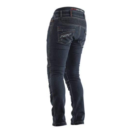 Pantalon en tissu renforcé avec aramide Rst Tech Pro Ce pour homme (jambe courte) - Denim bleu foncé