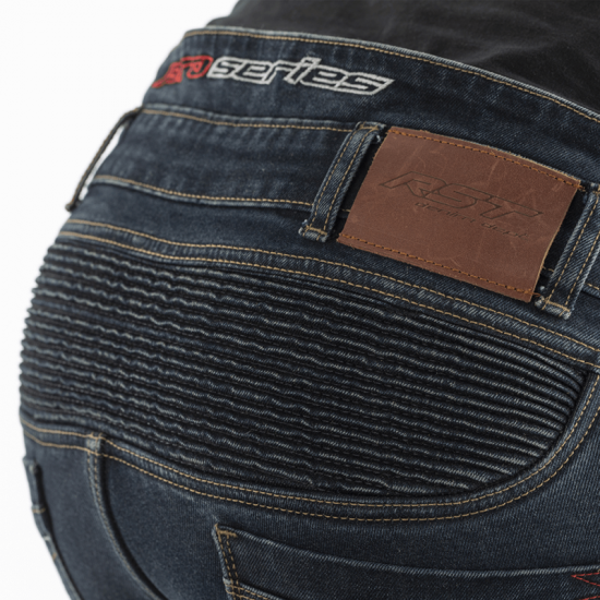 Pantalon en tissu renforcé avec aramide Rst Tech Pro Ce pour homme (jambe courte) - Denim bleu foncé