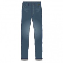 Pantalon en tissu renforcé avec de l'aramide Rst Tapered-Fit CE pour homme - Bleu