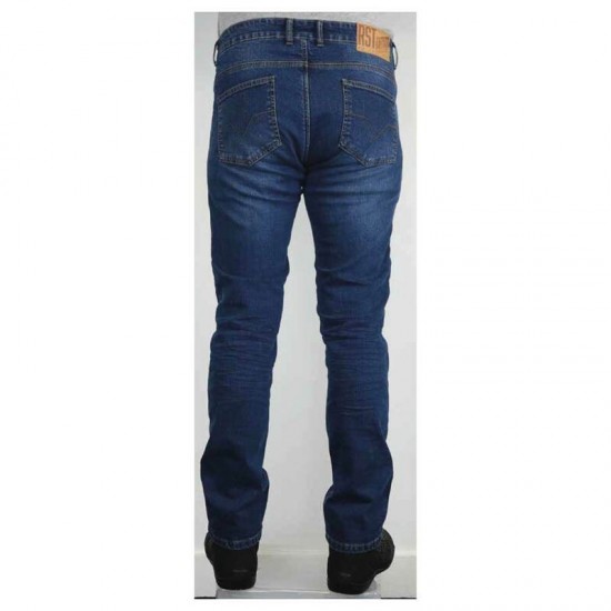 Pantalon en tissu renforcé avec de l'aramide Rst Tapered-Fit CE pour homme - Bleu