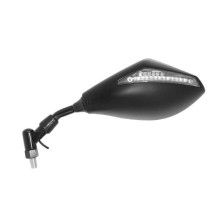 Universal rearview mirror with left LED turn signal