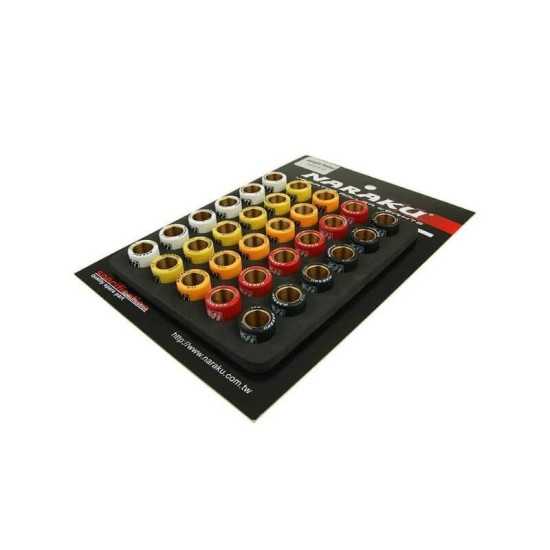 Juego de 30 rodillos 16x13mm Peso 5g hasta 6g Naraku Juego de 30 rodillos 16x13mm Peso 5g hasta 6g Naraku