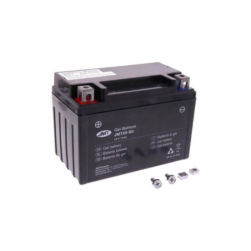 Batterie de moto YTX9-BS Gel JMT préchargés et scellés