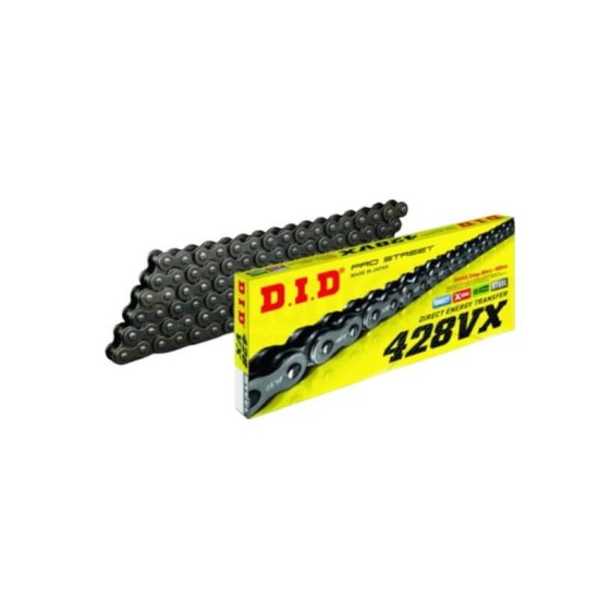 Chaîne de transmission pas 428 136 attelage clip VX D.I.D. - acier