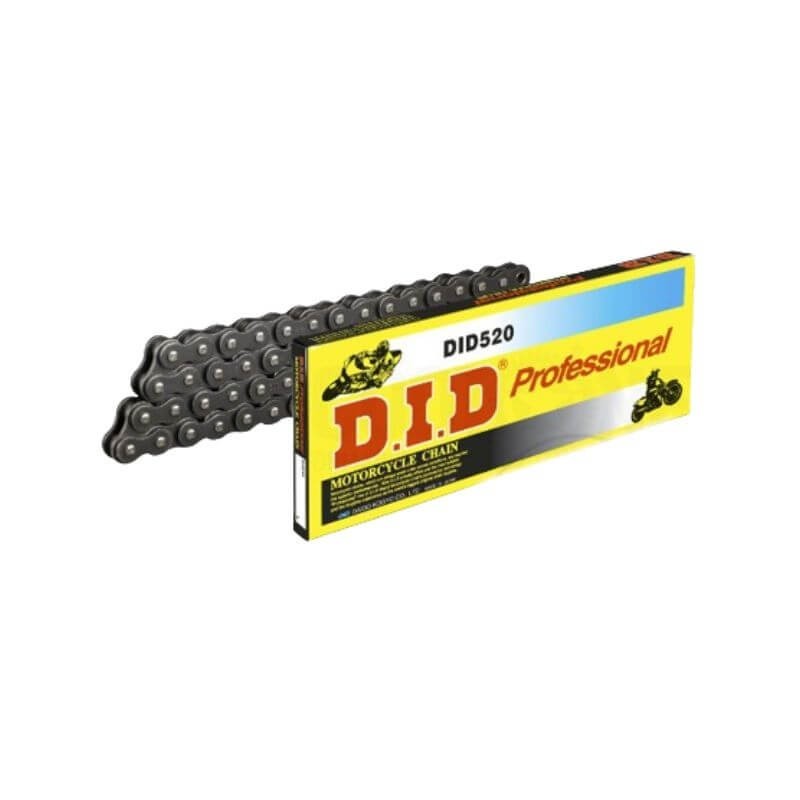 Chaîne de transmission pas 520 RB 118 liens attelageclip D.I.D. - acier