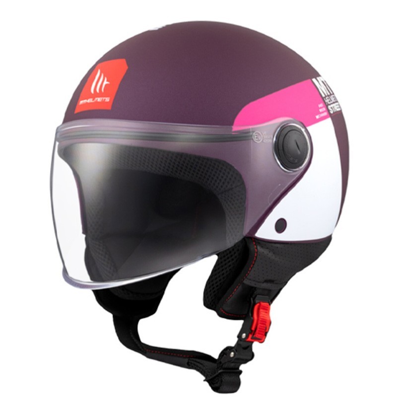 Jet helmet MT OF501B Street S Inboard C8 Matte Pink