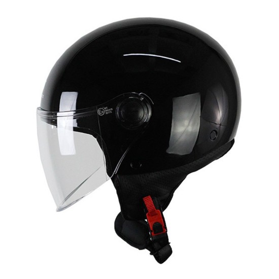 Casque Jet MT OF501B Street S Inboard C8 Noir Brillant