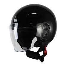 Casque Jet MT OF501B Street S Inboard C8 Noir Brillant