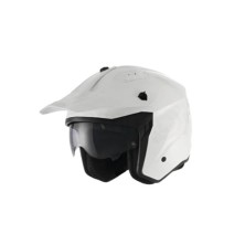 Casque d'essai Unik avec visière solaire Pluton DV blanc.