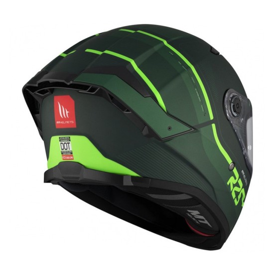 MT FF118SV Thunder 4 SV R25 B35 Matte Fluorescent Green Full Face Helmet