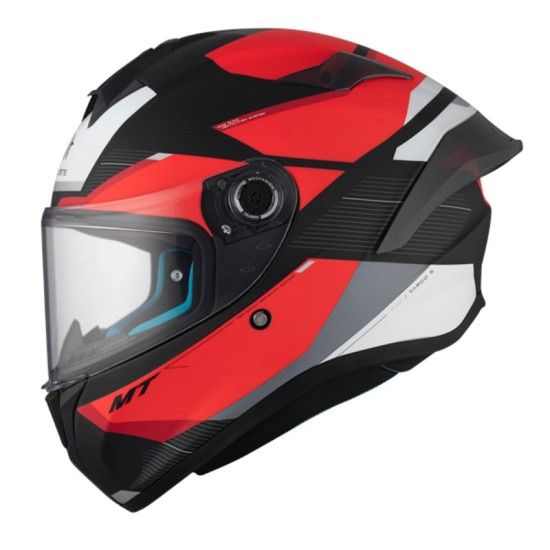 Casque intégral MT FF106B Targo S B5 Kay 22-06 Rouge Noir Mat