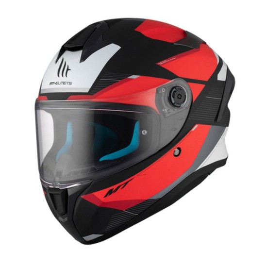 Casque intégral MT FF106B Targo S B5 Kay 22-06 Rouge Noir Mat