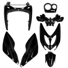 Carenados Yamaha Aerox hasta 2013 7 piezas Negro / Blanco Brillo