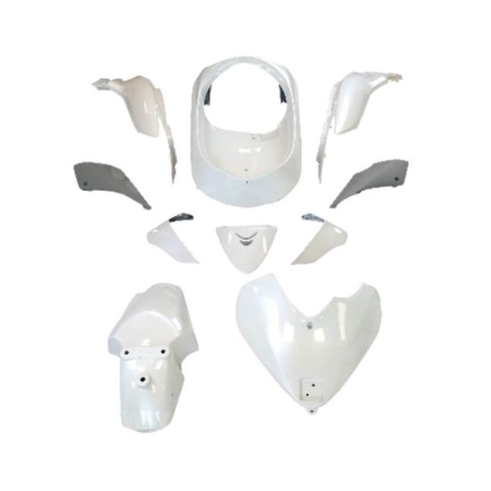 Fairing kit 10 pieces white Honda Sh 125cc 2009-2012 TNT