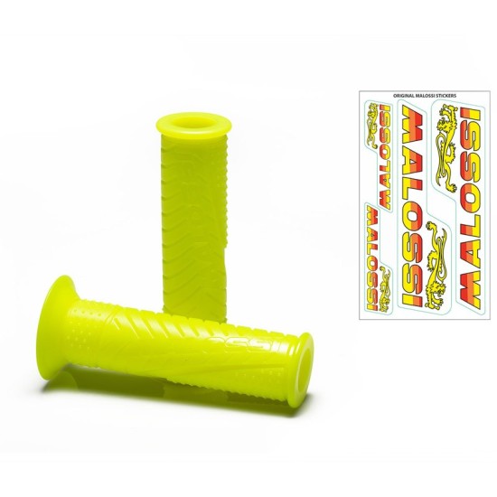 Fluorescent Yellow closed-end grips Malossi