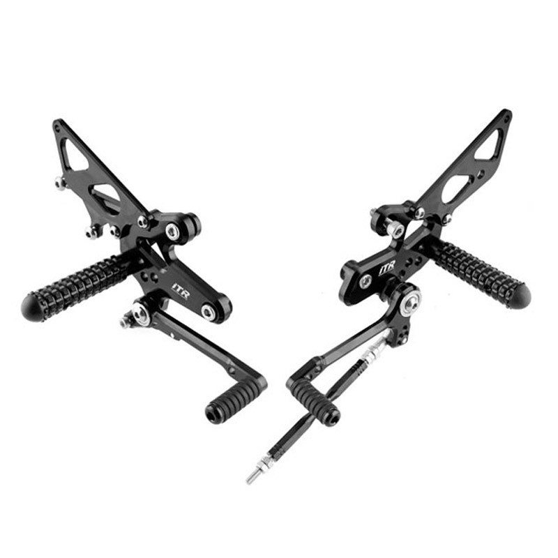 Adjustable footrests for Kawasaki Ninja 300 14- black ITR