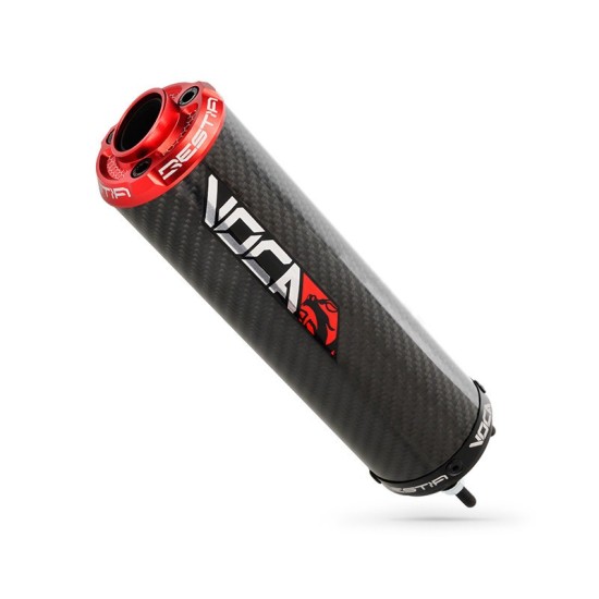 Silencer Voca Carbon CNC anodized in red color