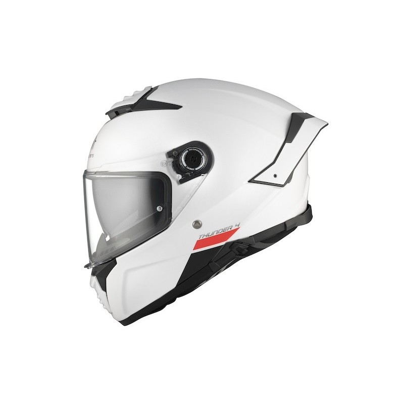 Casco Thunder 4 SV Solid Pearl White MT Helmets