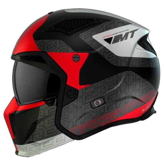 Casque de moto MT TR902B SV streetfighter SV S Totem B15 Rouge perle mat