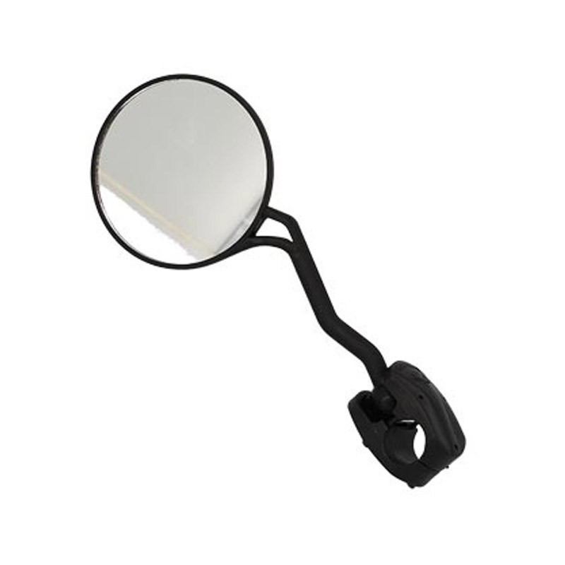 Homologated left enduro rearview mirror with clamp attachment