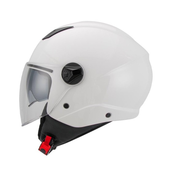 Casque Jet avec visière solaire DRAGON DV Unik Blanc