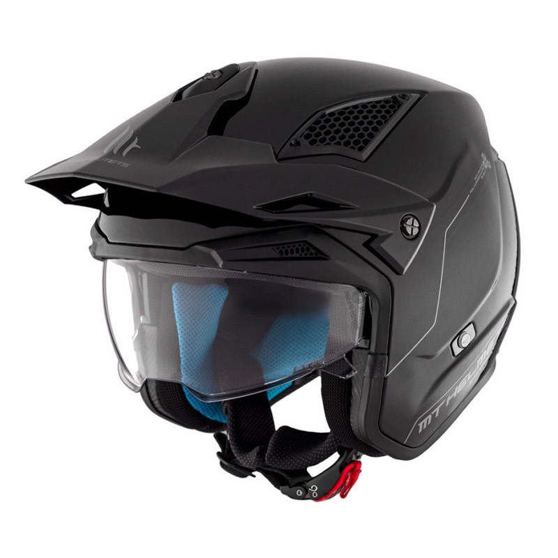 TR902SV District SV Solid A1 Helmet in Gloss Black color MT Helmets