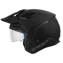 TR902SV District SV Solid A1 helmet in Matte Black color MT Helmets