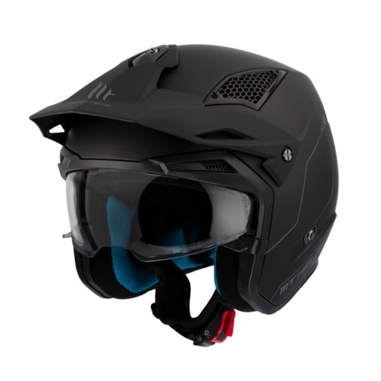 Casque TR902SV District SV Solid A1 en color Negro Mate MT Helmets