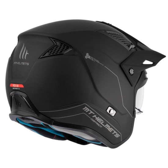 Casque TR902SV District SV Solid A1 en color Negro Mate MT Helmets