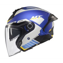 Casque Jet OF515SV Cosmo SV Cruiser C7 Bleu Blanc Mat MT